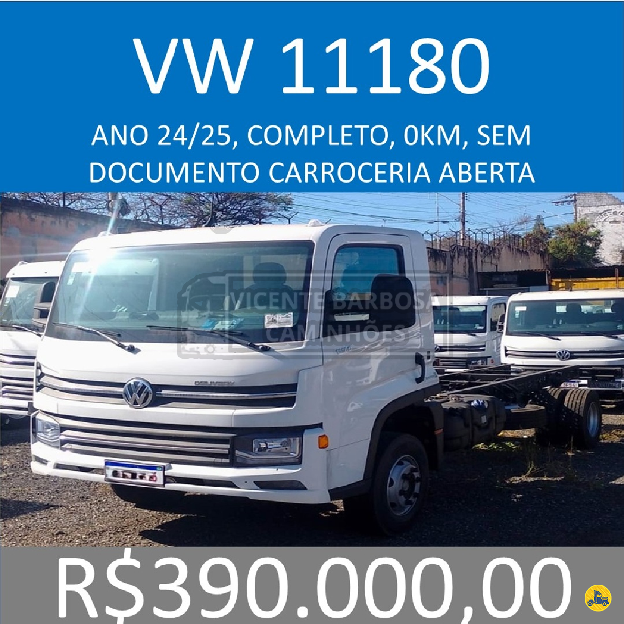 CAMINHAO VOLKSWAGEN VW 11180 Chassis 3/4 4x2 Vicente Barbosa Caminhões MARIALVA PARANÁ PR